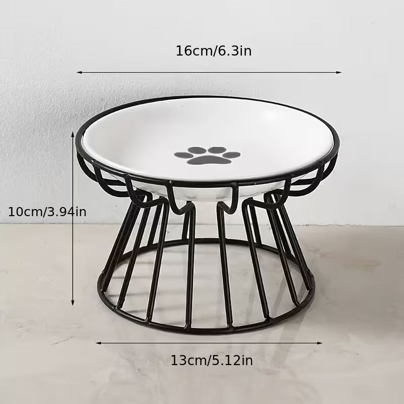 Catson · ElevateBowl™ – Keramik Fressnapf mit Eisenständer