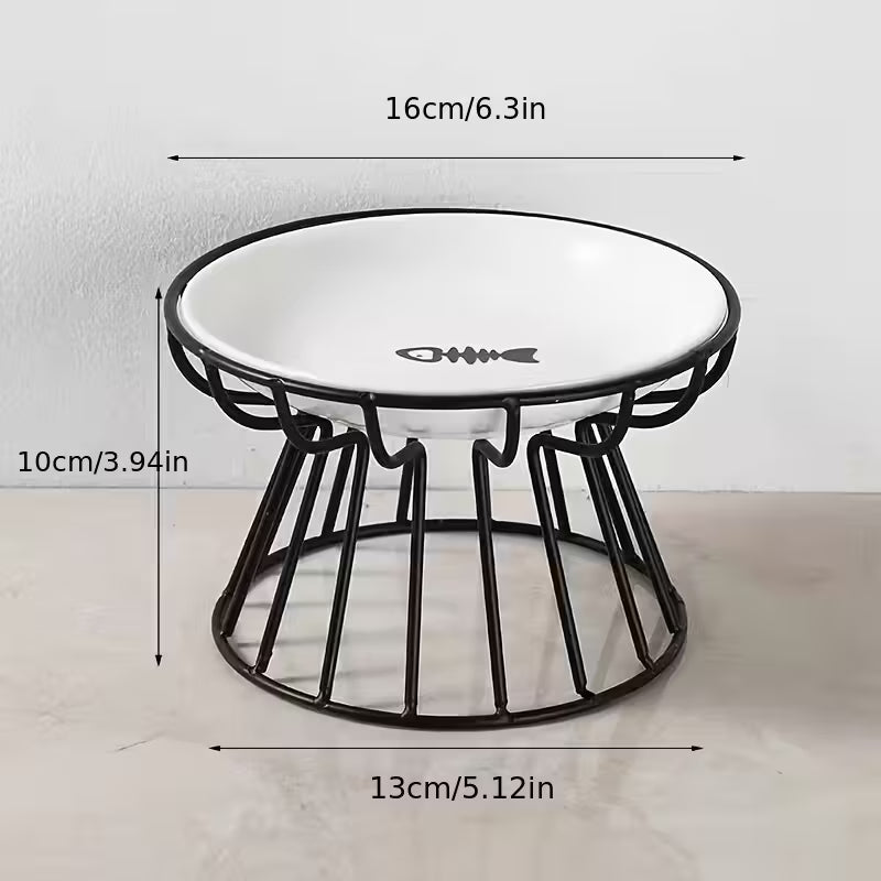 Catson · ElevateBowl™ – Keramik Fressnapf mit Eisenständer