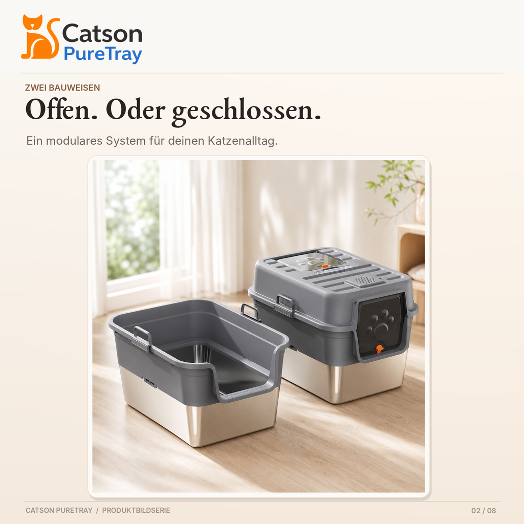 CATSON PureTray – 2/8: Offen und geschlossen