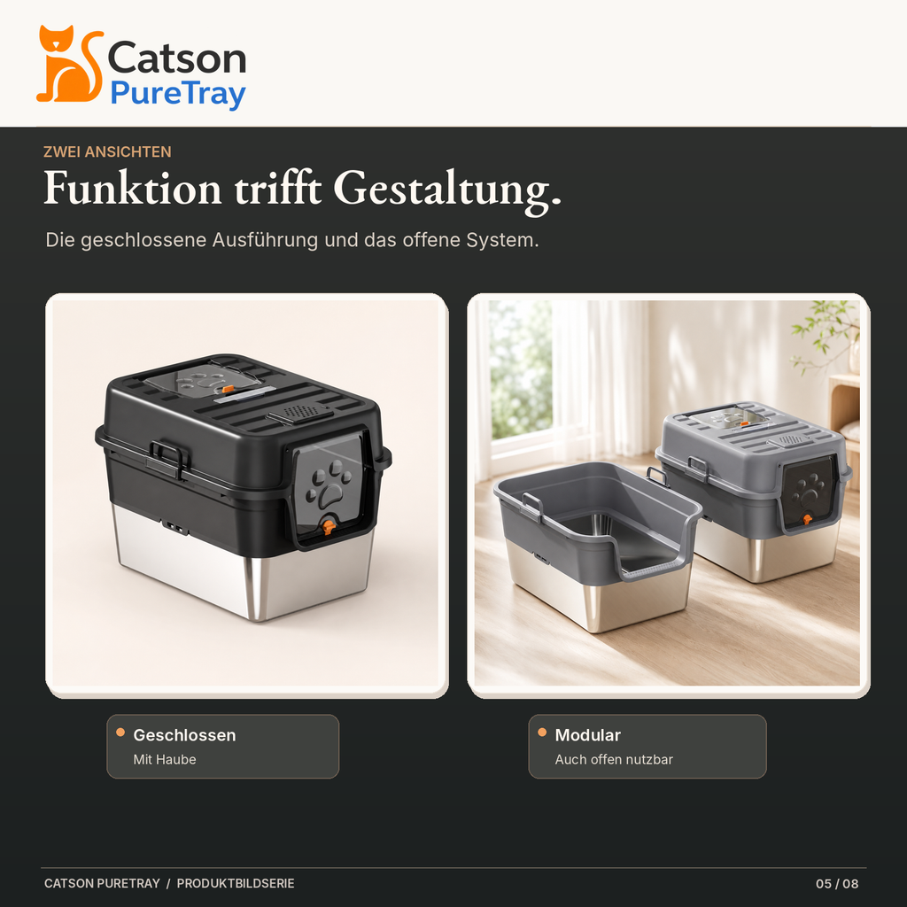 CATSON PureTray – 5/8: geschlossen und modular