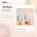 CATSON Mellow – vier pastellfarbene Keramiktassen mit Katzendeckel, Kollektion