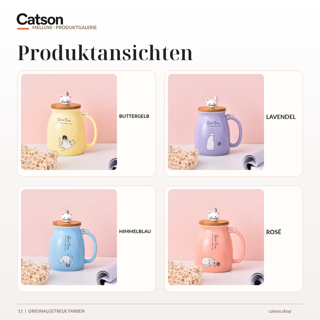 CATSON Mellow Produktgalerie mit vier Farbtönen