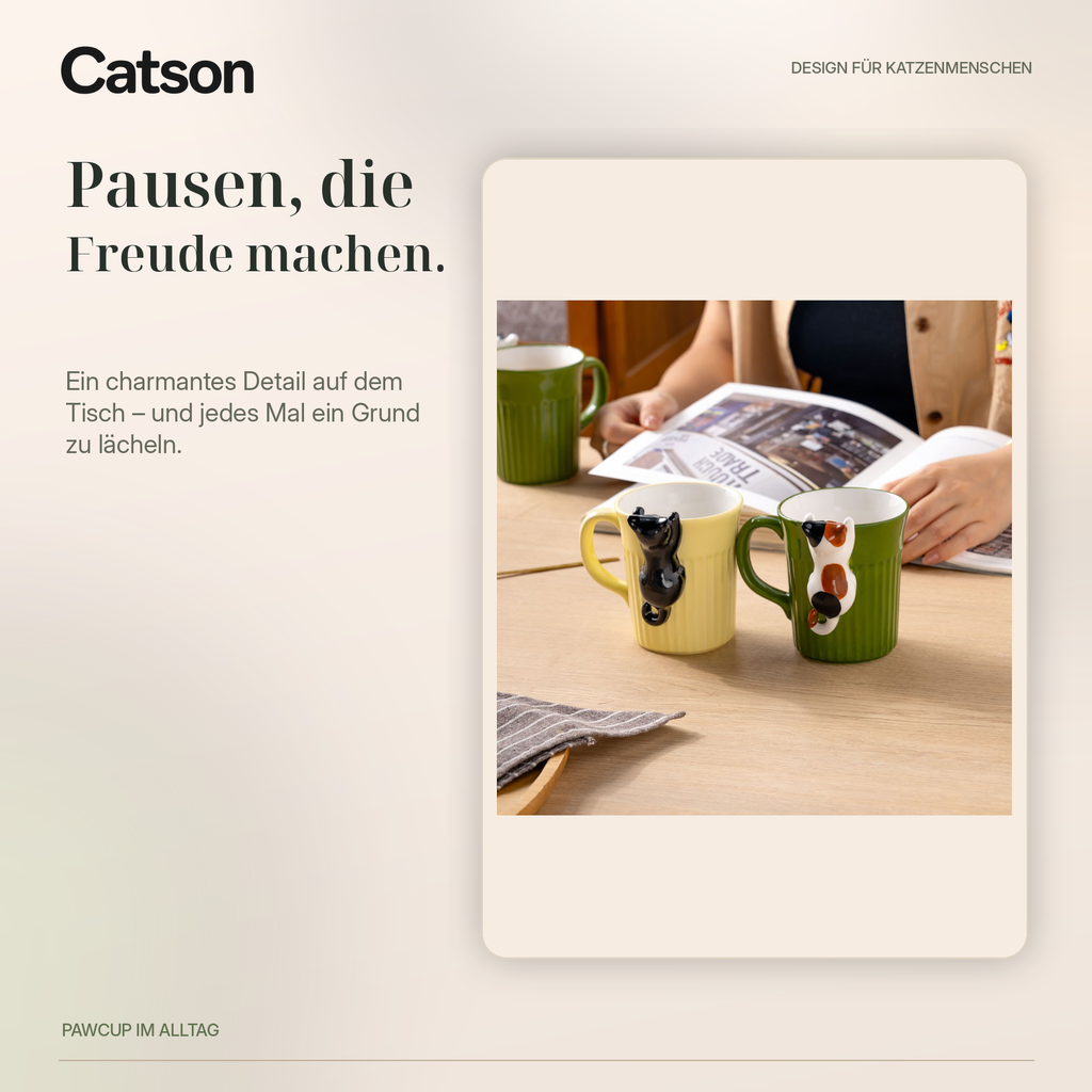 CATSON PawCup Kaffeetassen im Wohnambiente