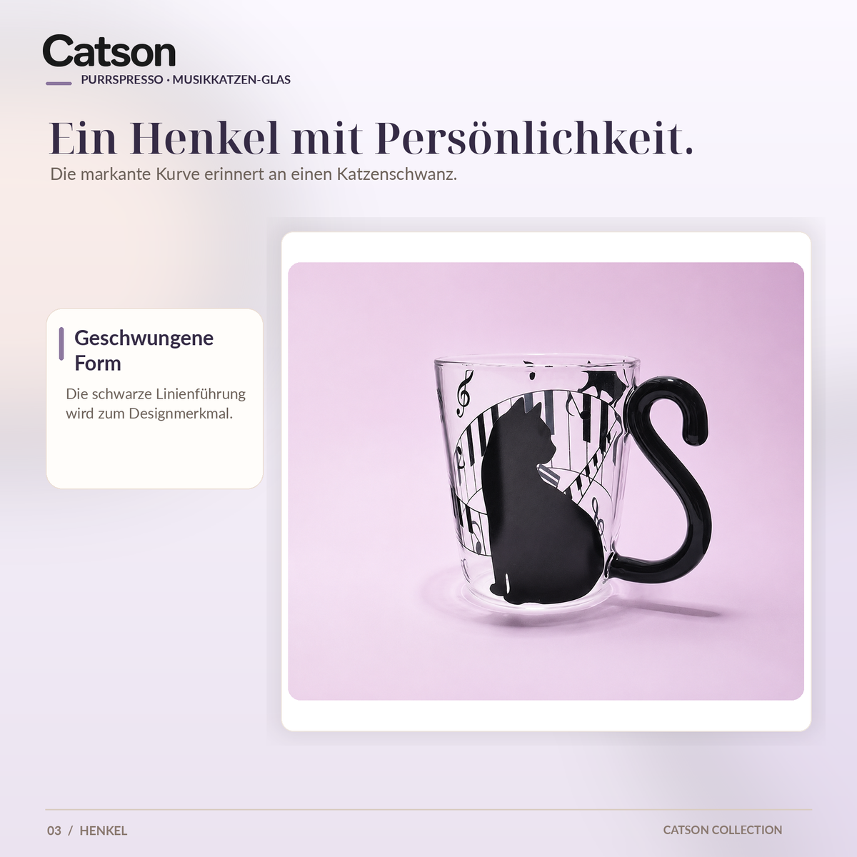 Purrspresso mit geschwungenem Katzenschwanz-Henkel