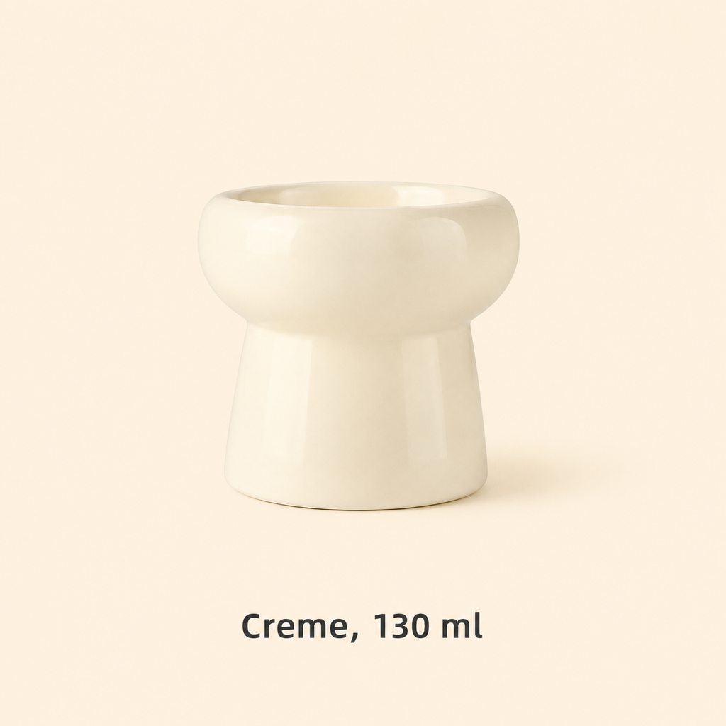 Catson Tango™ erhöhter Keramik-Futternapf in Creme mit 130 ml Fassungsvermögen