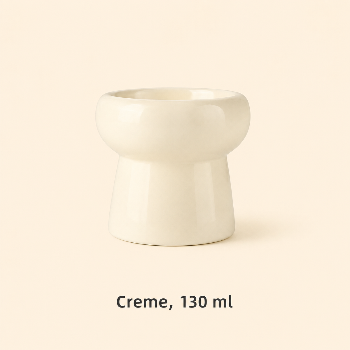 Catson Tango™ erhöhter Keramik-Futternapf in Creme mit 130 ml Fassungsvermögen