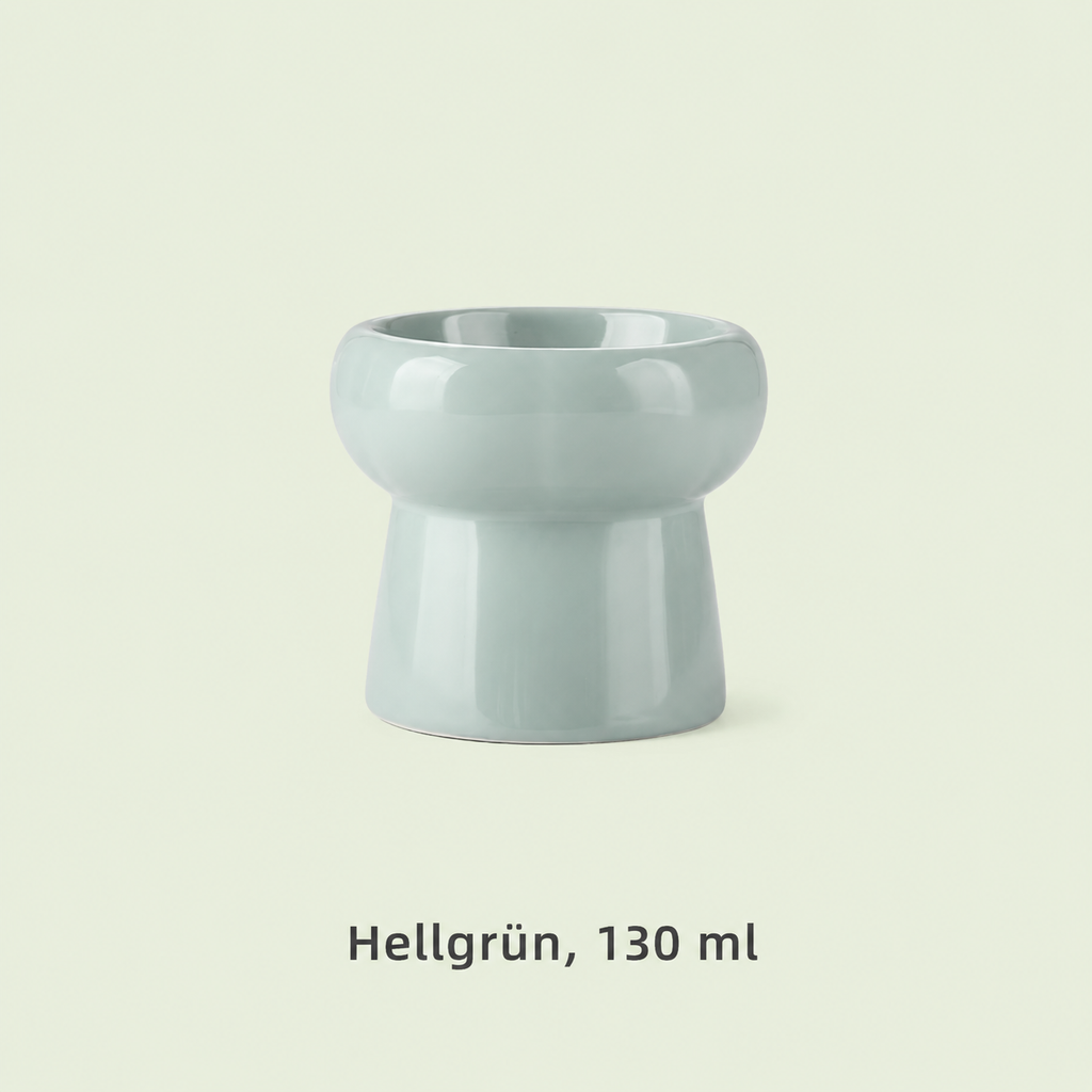 Catson Tango™ erhöhter Keramik-Futternapf in Hellgrün mit 130 ml Fassungsvermögen
