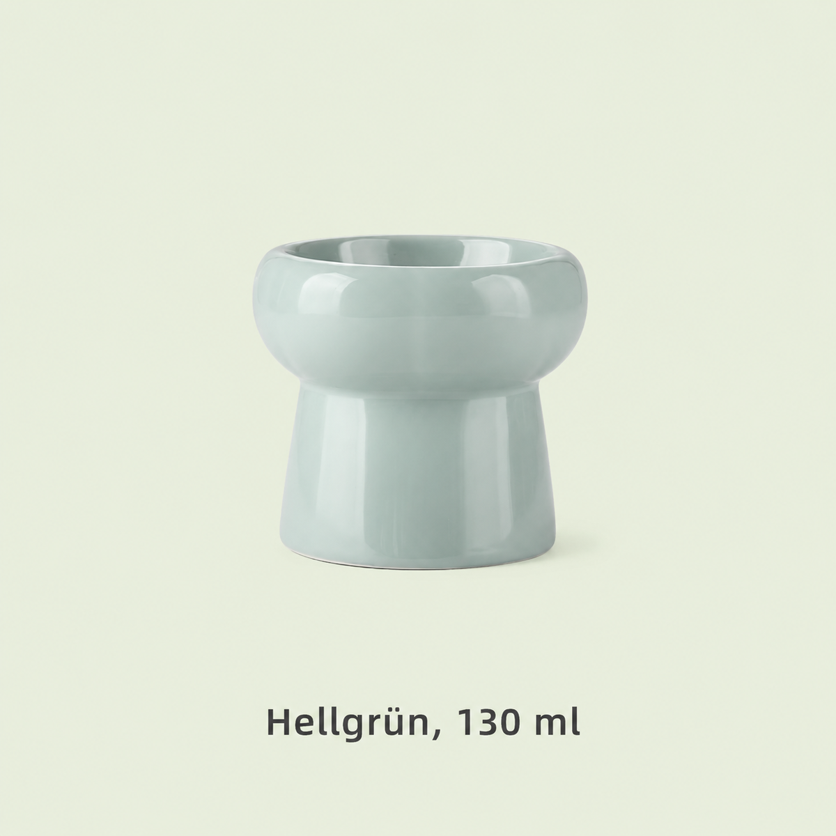 Catson Tango™ erhöhter Keramik-Futternapf in Hellgrün mit 130 ml Fassungsvermögen