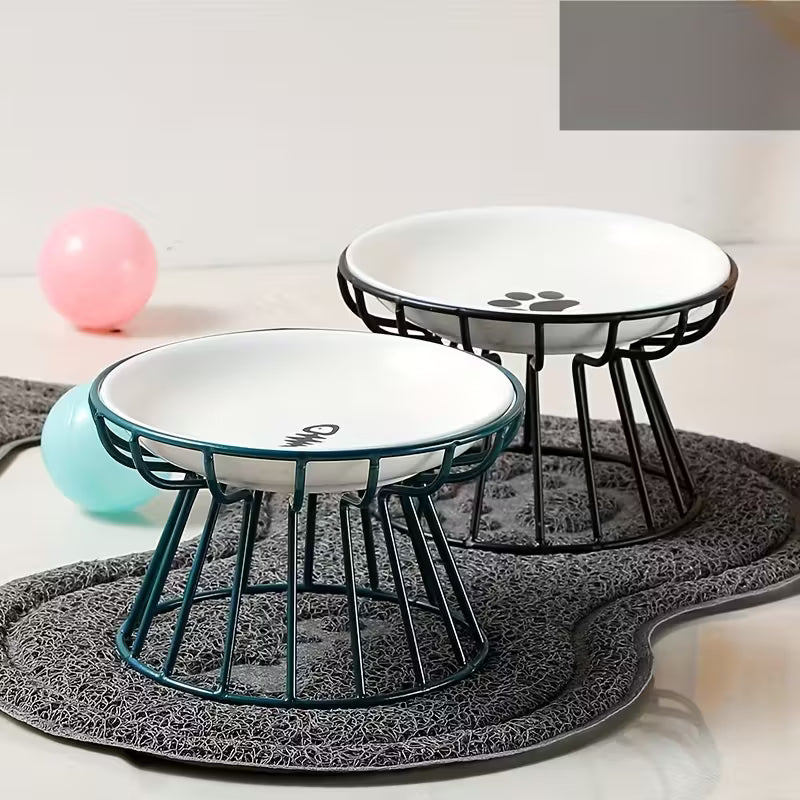 Catson · ElevateBowl™ – Keramik Fressnapf mit Eisenständer